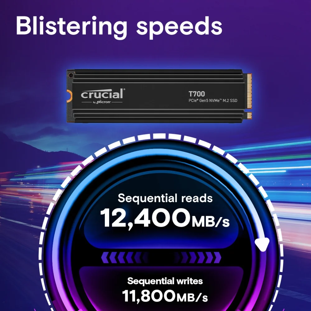 Crucial T700 4TB PCIe 5.0 X4 NVME Storage