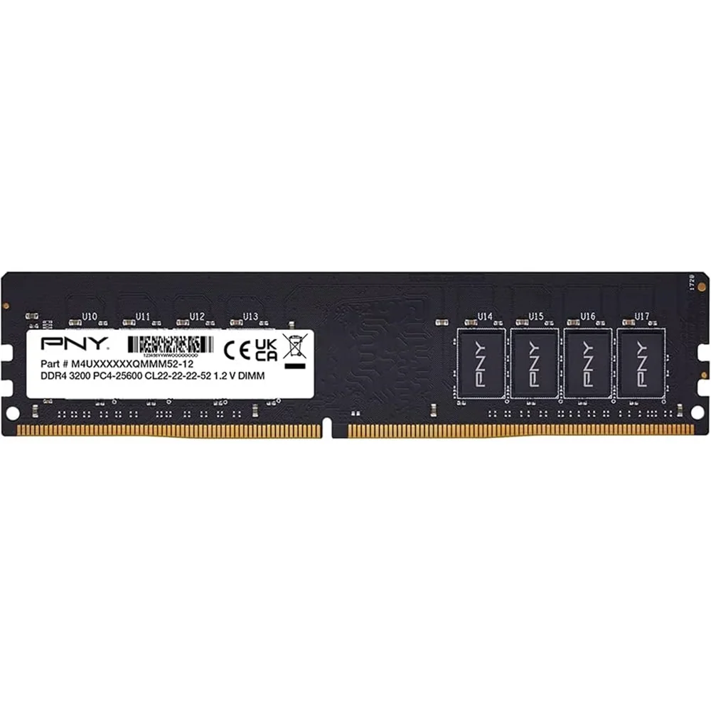 PNY Performance MD8GSD43200-SI 8GB (1x 8GB) DIMM System Memory, 3200MHz, DDR4, CL22 - Bulk