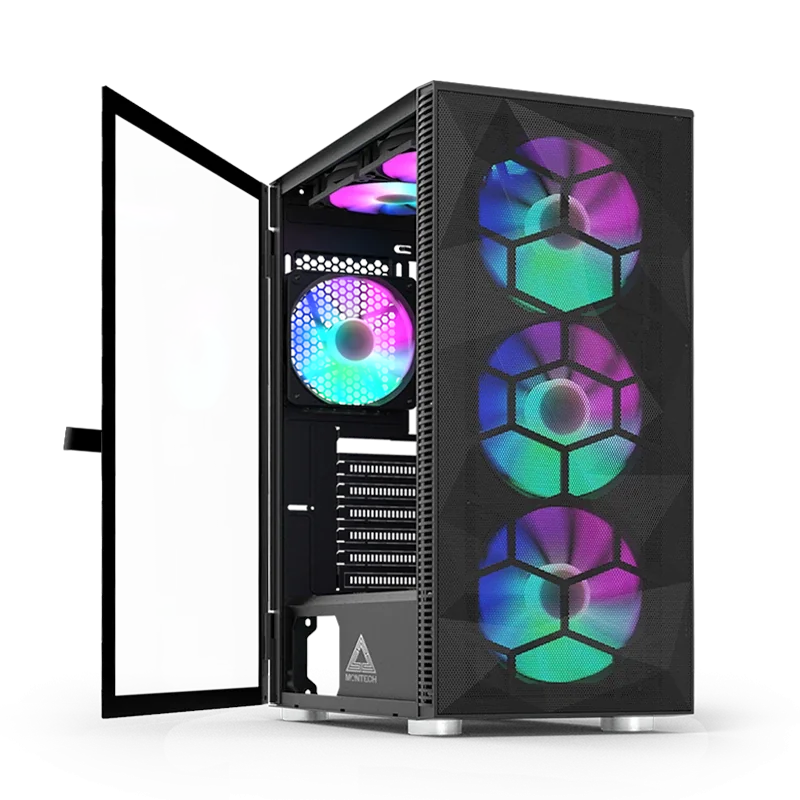 Montech X3 Mesh ATX Mid Tower Black PC Case
