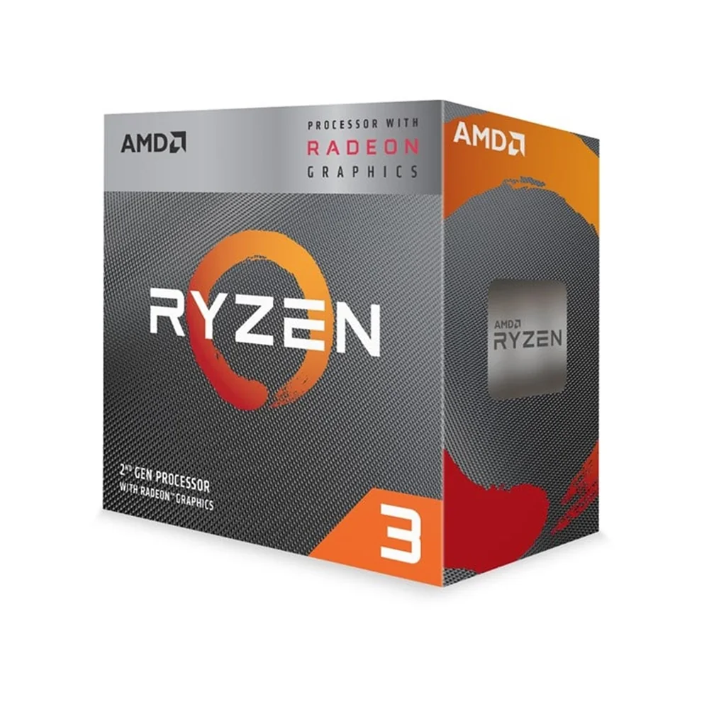 AMD Ryzen 3 3200G 4 Core AM4 Processor 3.8GHz up to 4.0GHz Boost, 6MB Cache, 65W, with Wraith Stealth Cooler, Radeon Vega 8 Graphics