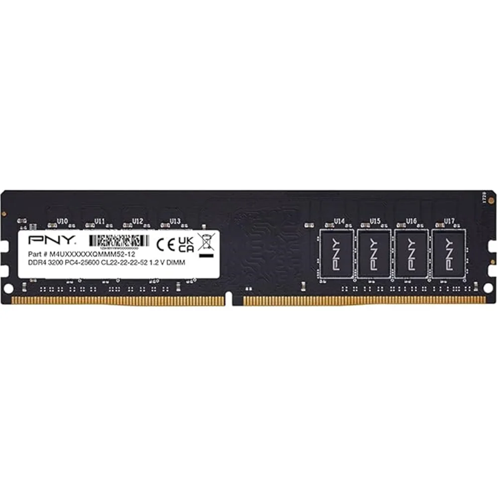 PNY Performance MD16GSD43200-SI 16GB (1x 16GB) DIMM System Memory, 3200MHz, DDR4, CL22 - Bulk