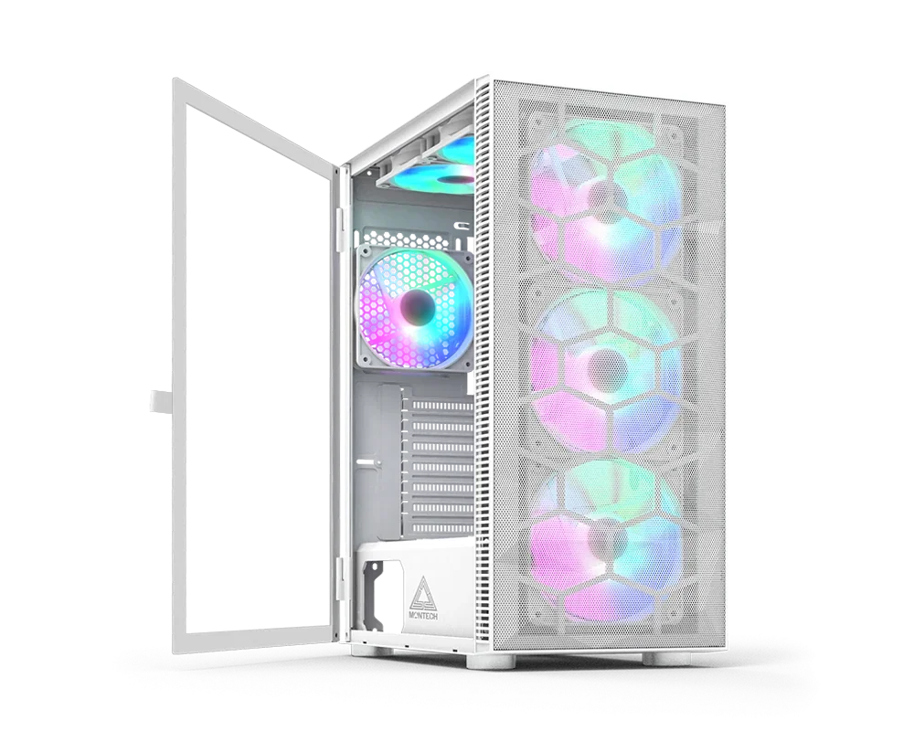 Montech X3 Mesh ATX Mid Tower White PC Case