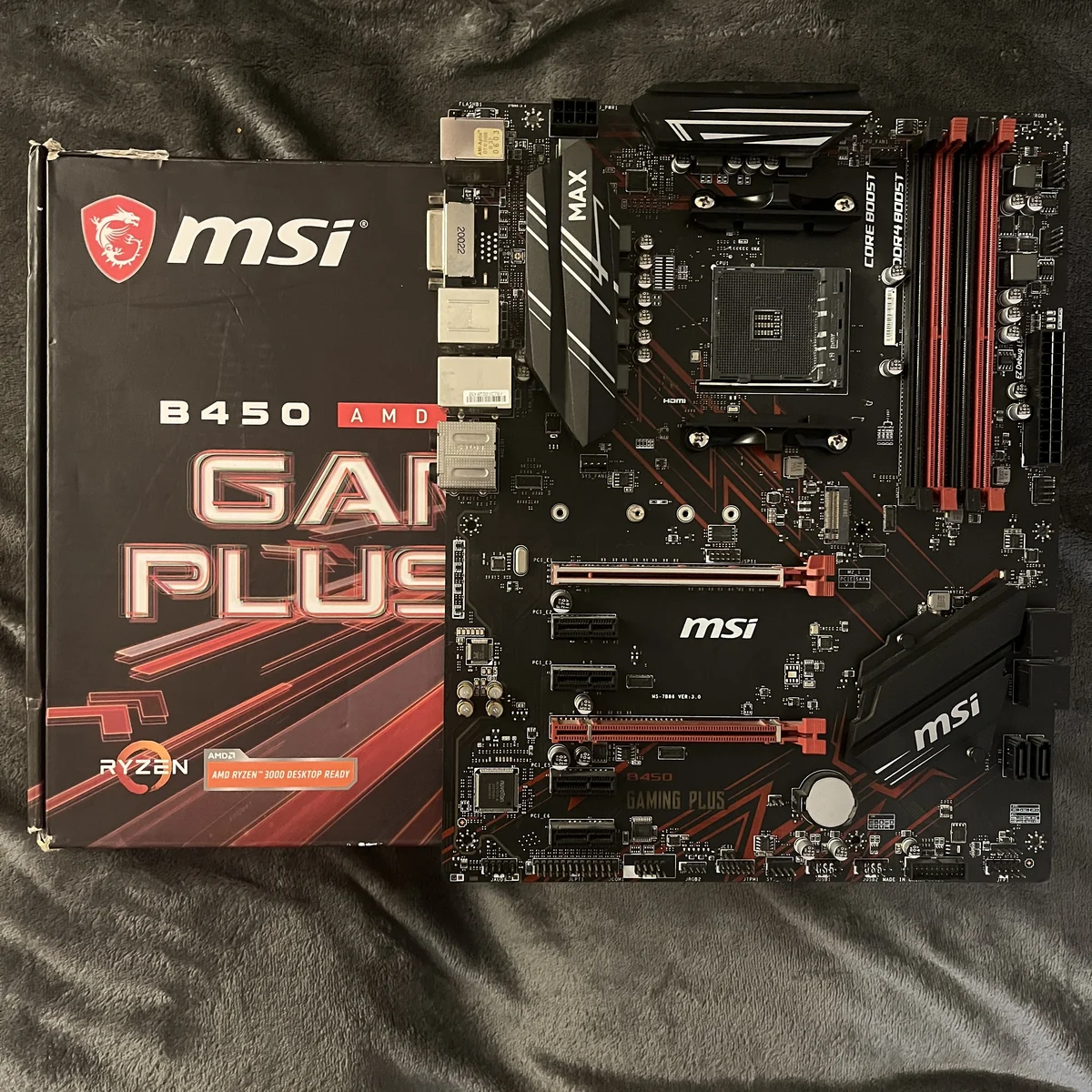 MSI B450 Gaming Plus Max Motherboard ATX AM4 DDR4 BUNDLE With Extras