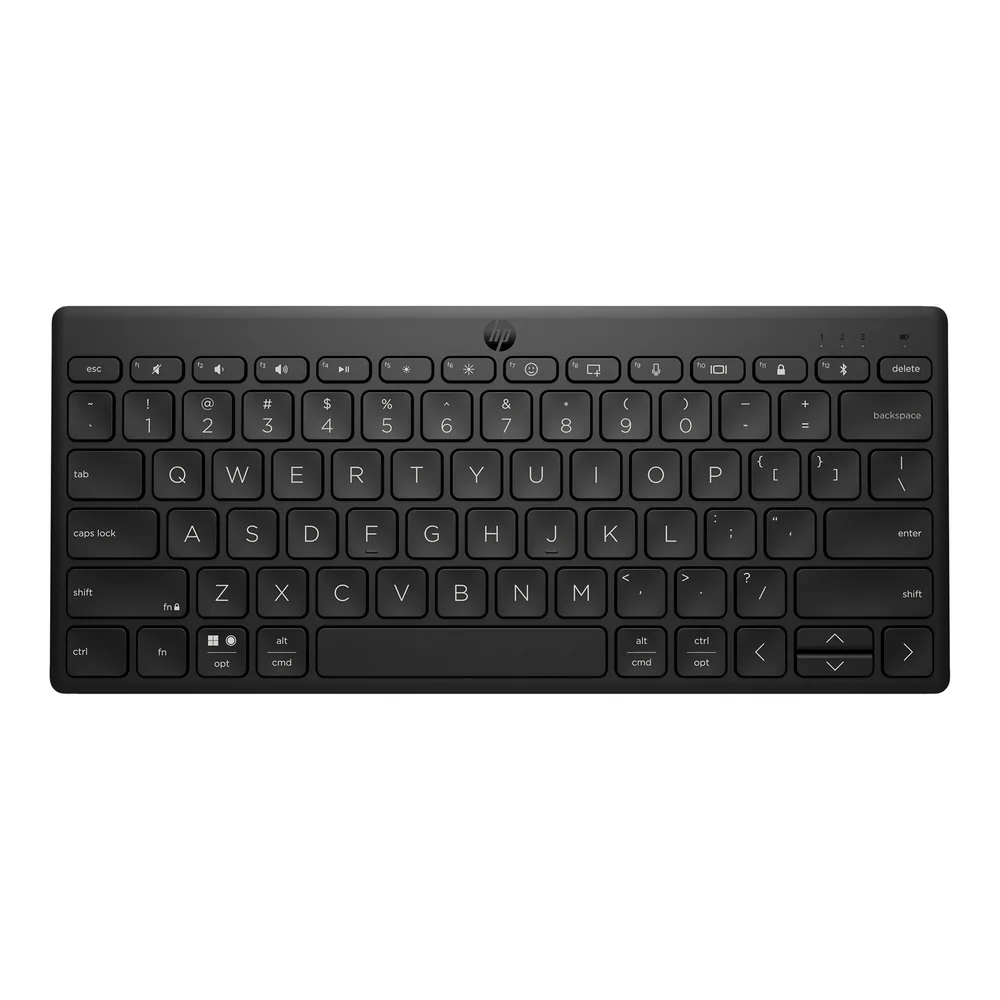 HP 355 Compact Multi-Device Keyboard, Bluetooth Wireless, Pair up to 3 Devices, Up To 2 Year Battery Life, Qwerty UK English Layout, Black