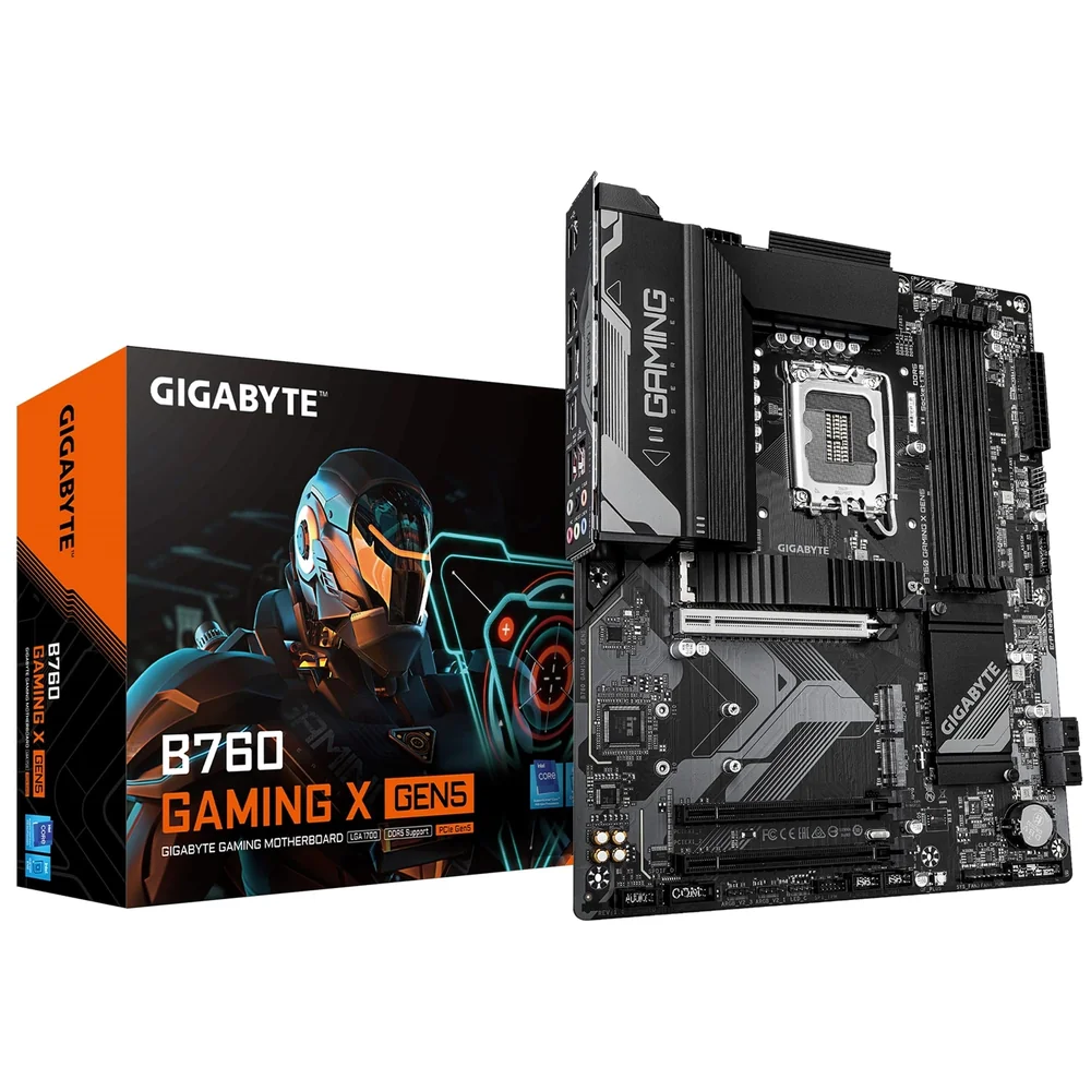 Gigabyte B760 GAMING X GEN5 Intel 1700 Socket Motherboard, ATX, 4x DDR5 Slots, 3x M.2 Socket, 2.5GbE LAN, 1x HDMI Port / 1x DisplayPort