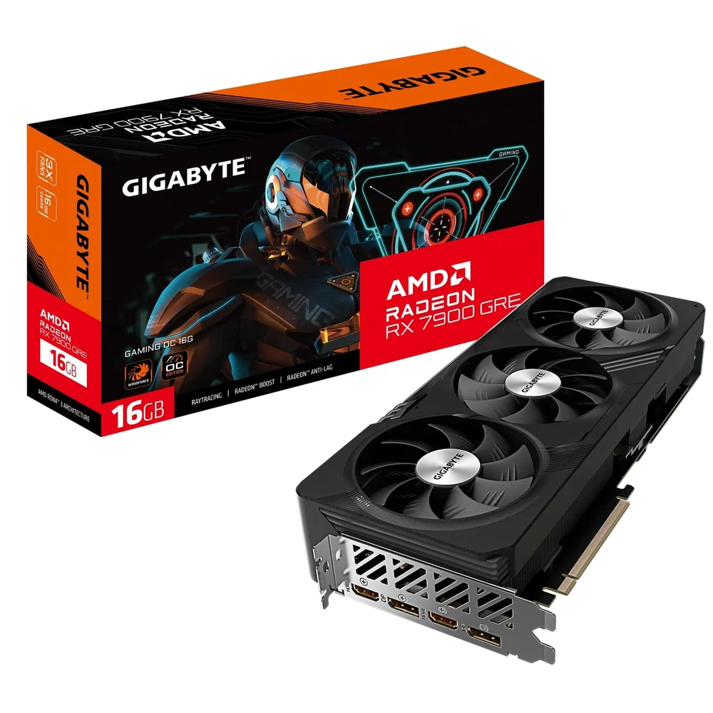 Gigabyte AMD Radeon RX 9070 GAMING OC 16GB GDDR6 Graphics Card, 3584 Streams, 2700 MHz Core Clock, Triple Fan, RGB, 2x DisplayPorts / 2x HDMI Port