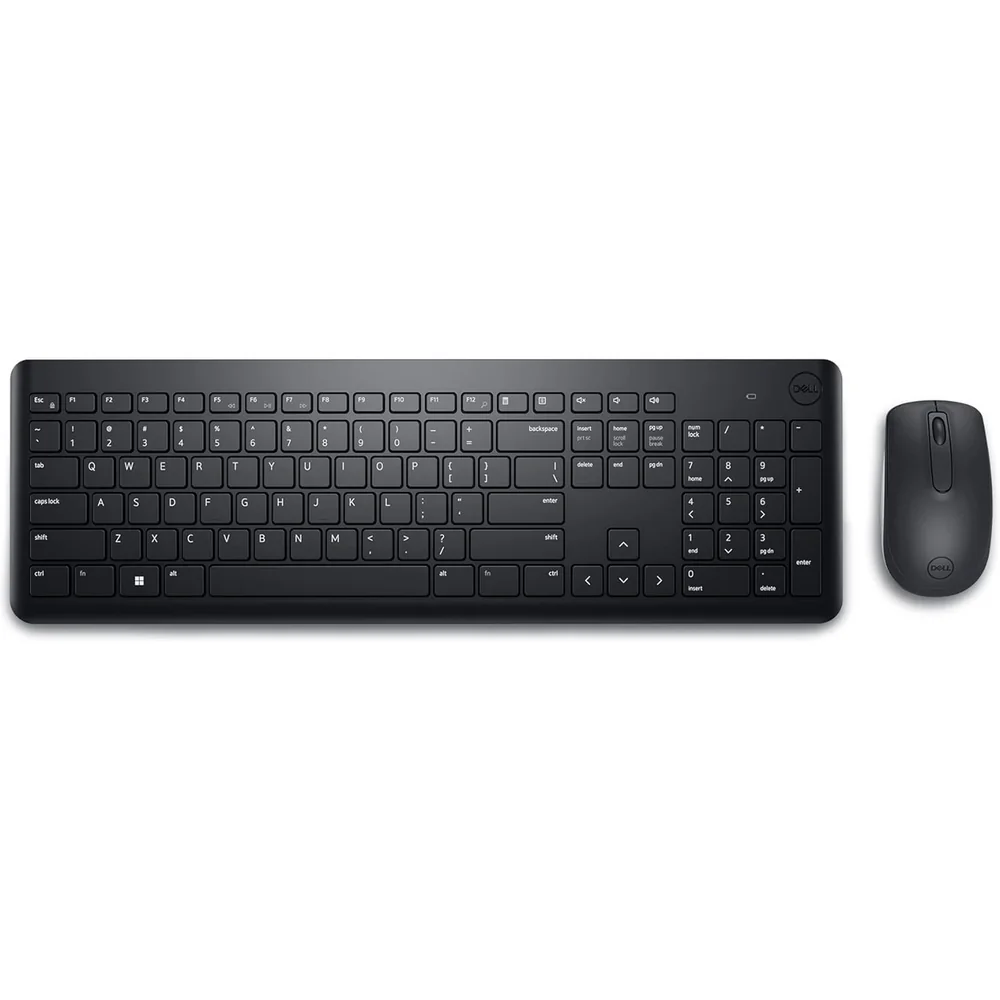 Dell KM3322W-R Wireless Keyboard and Mouse Set for Windows, 2.4GHz Wireless, QWERTY UK English Layout, Black