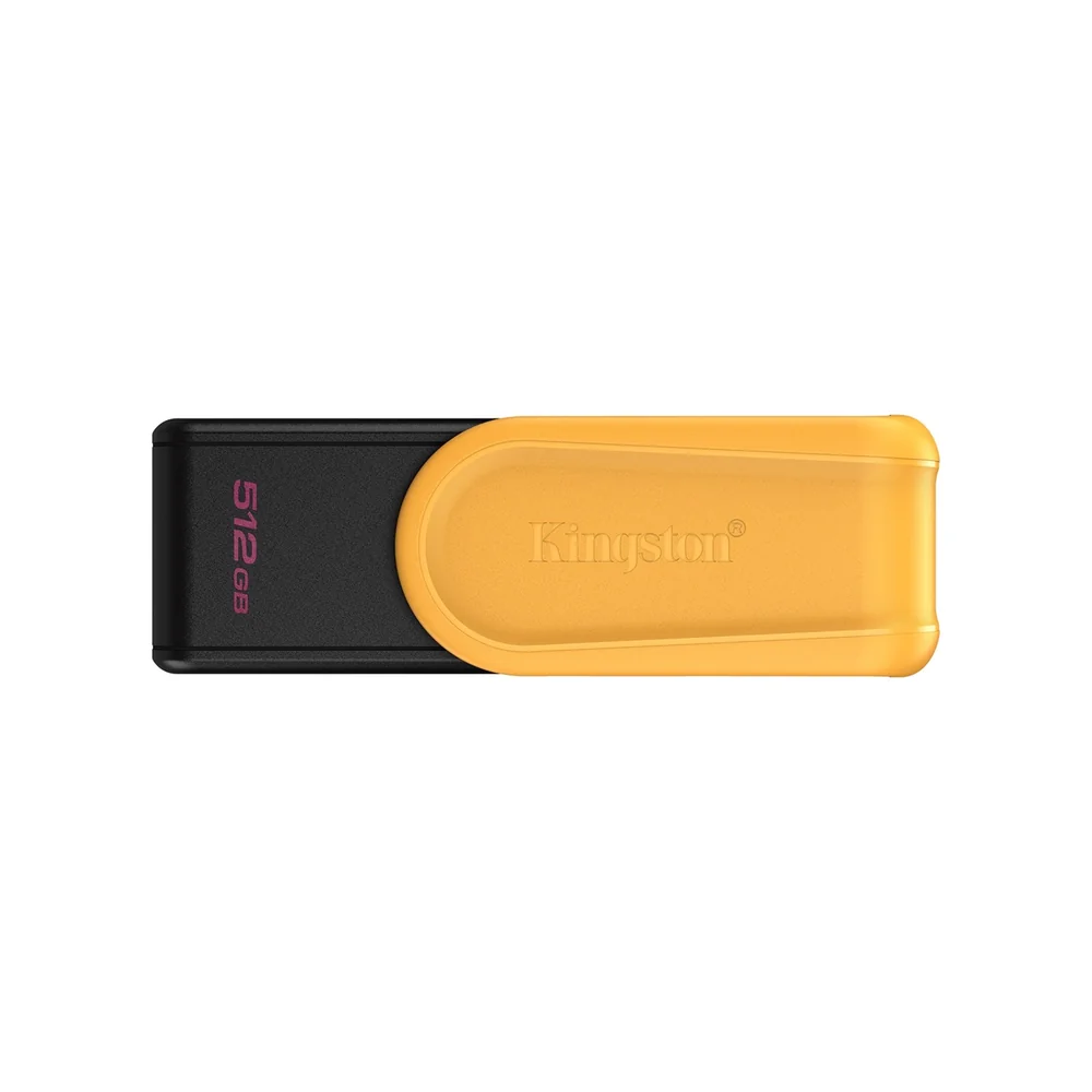 Kingston DataTraveler Exodia S DTXS/512GB USB Flash Drive, 512GB, USB 3.2, Black/Yellow, Swivel Cap Design