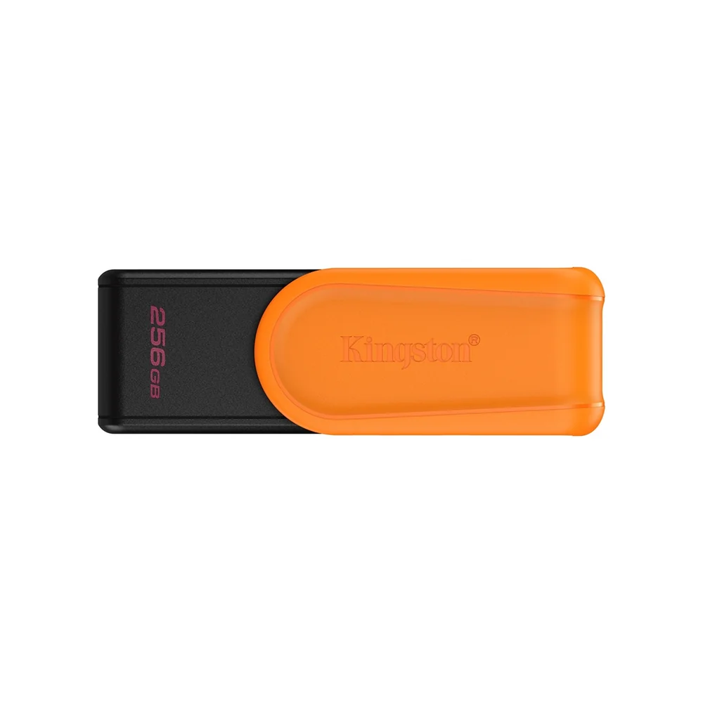 Kingston DataTraveler Exodia S DTXS/256GB USB Flash Drive, 256GB, USB 3.2, Black/Orange, Swivel Cap Design